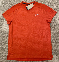 Nike Top Shirt Court Slam Tennis Pickleball Short Sleeve FD5261 $90 Men’s S