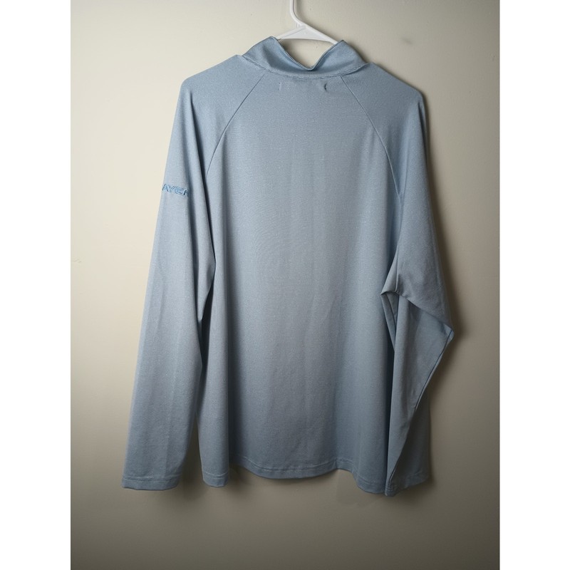 Devon & Jones Polyester Blue Half Zip Pull Over Shirt Men's XL Golf Outdoors gallery