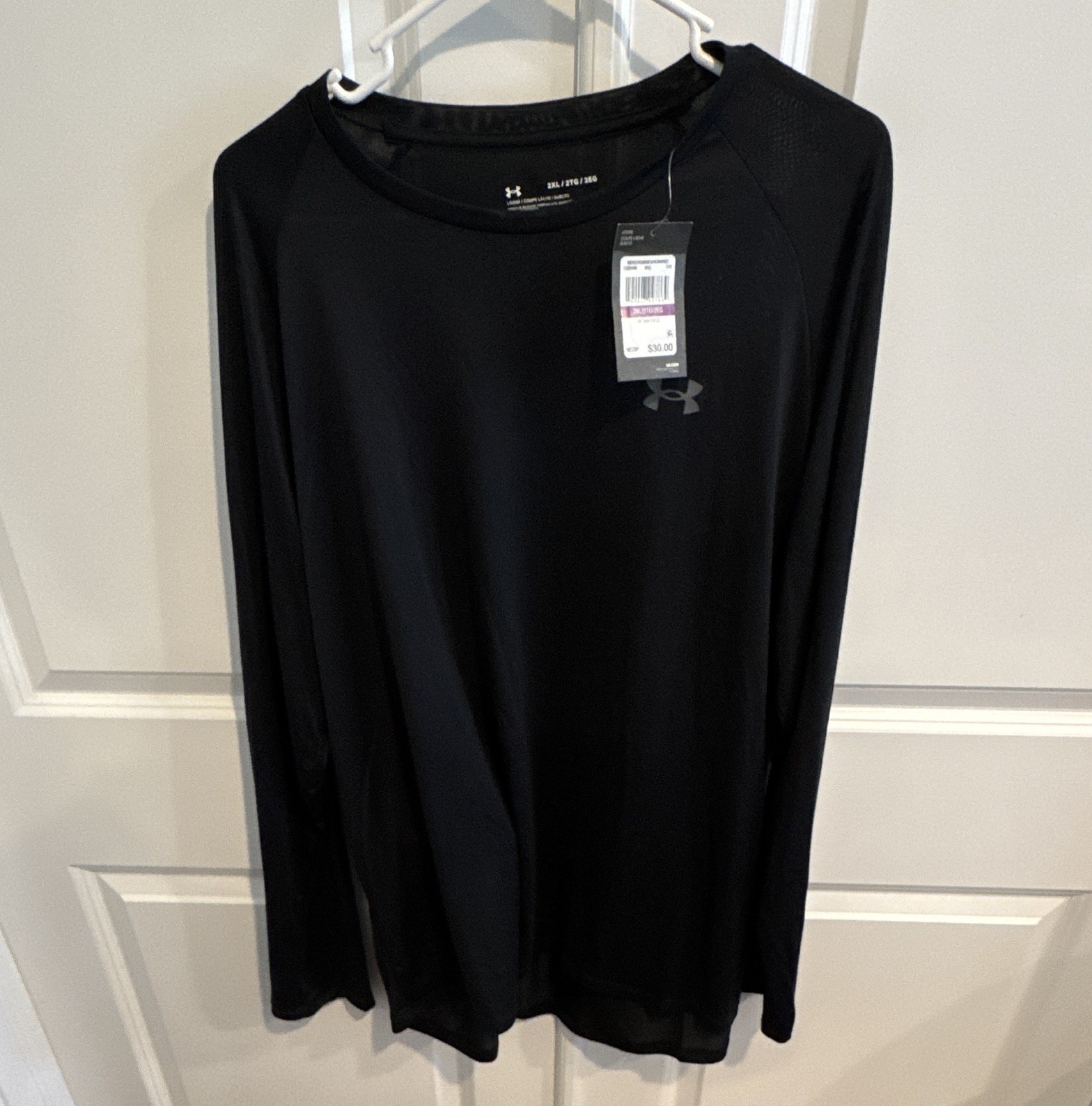 Under Armour Tech 2.0 Pullover T-Shirt Men’s 2XL Black Crew Long Sleeve Logo gallery