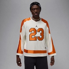 Jordan Mens Brooklyn Collegiate Hockey Jersey White Orange HV0109 133 Men XXL