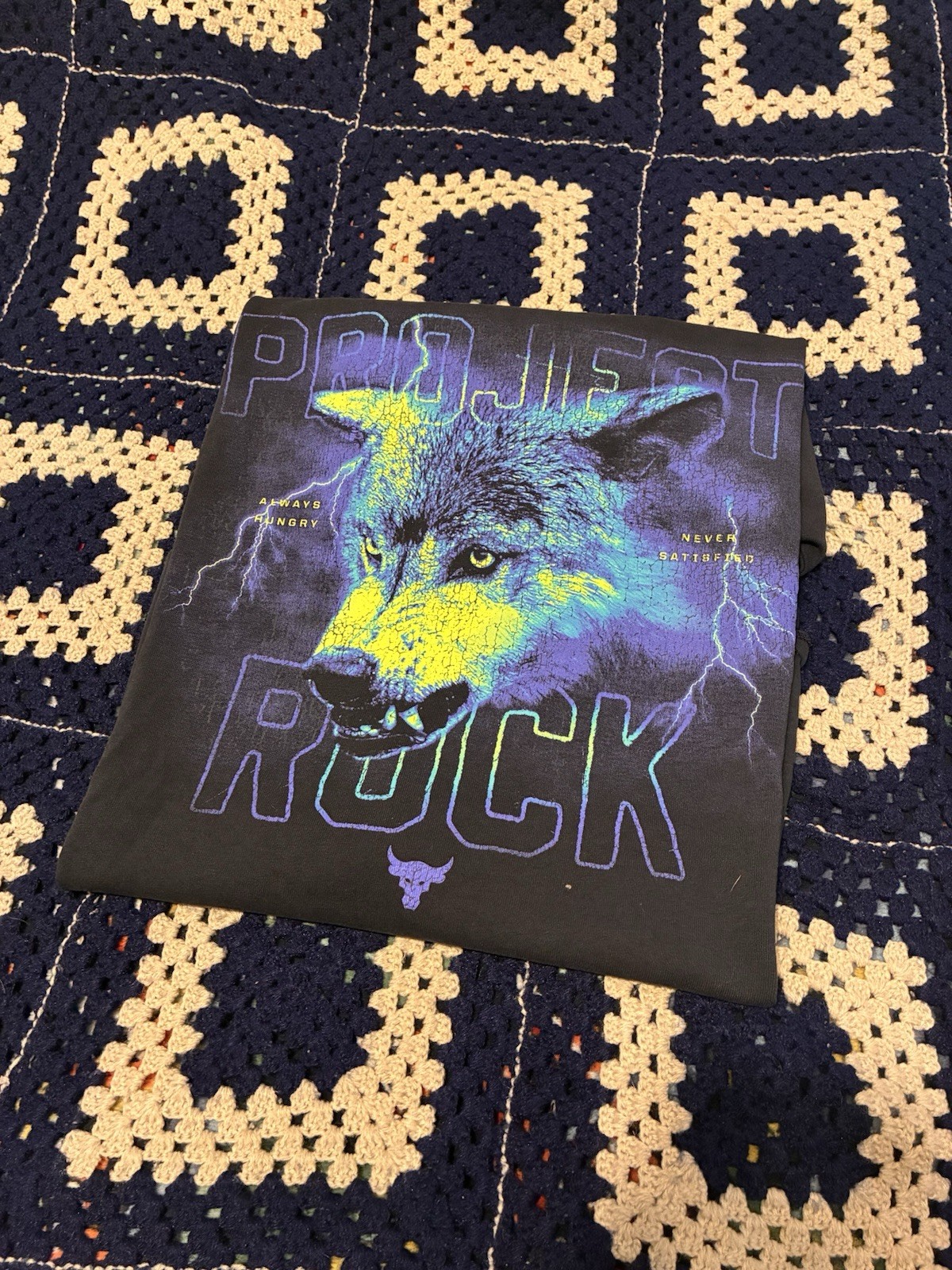 Under Armour Project Rock Wolf Always Hungry Graphic Two Sided T-Shirt Size XL gallery