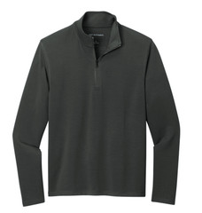 NEW Port Authority K825 Charcoal Mens Medium Microterry 1/4 Zip Pullover