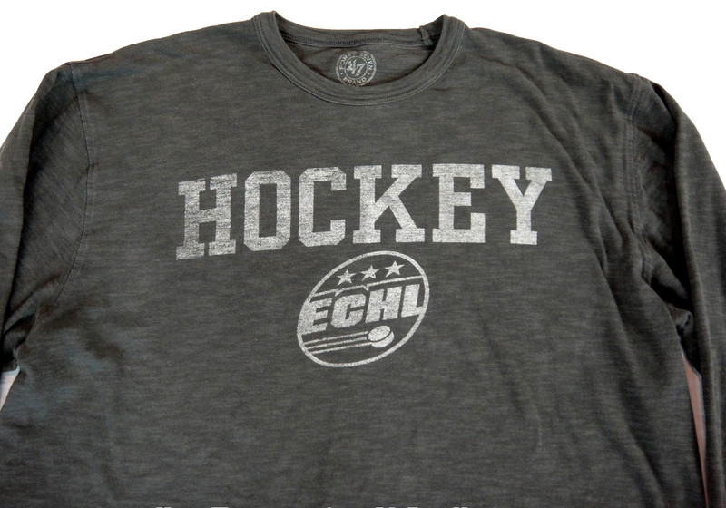 Forty Seven 47 Mens Hockey ECHL Long Sleeve T-Shirt Dark Gray Size Large Exc gallery