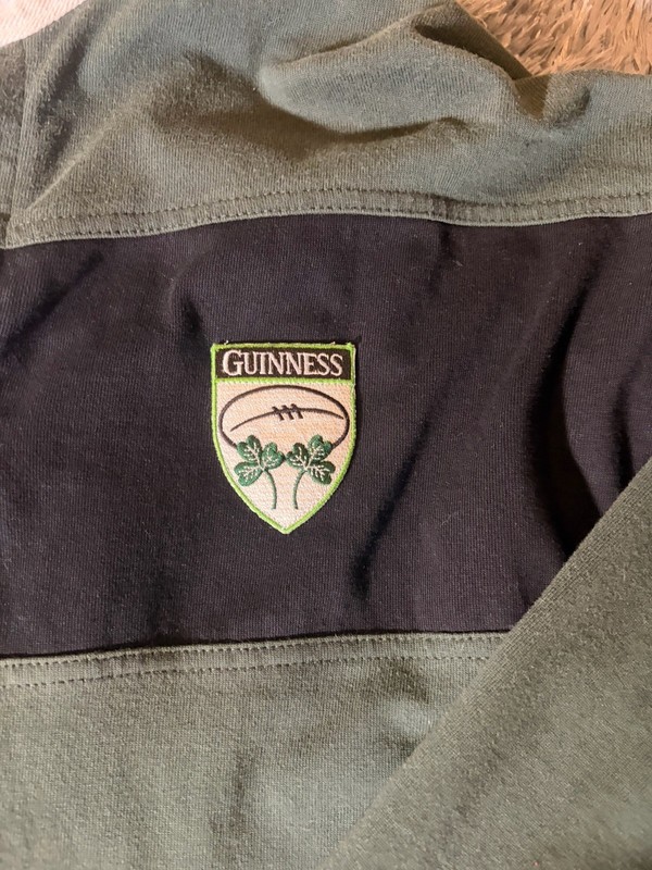 Vintage 90s Guinness Rugby Shirt Long Sleeve Green Black Irish Jersey XL gallery