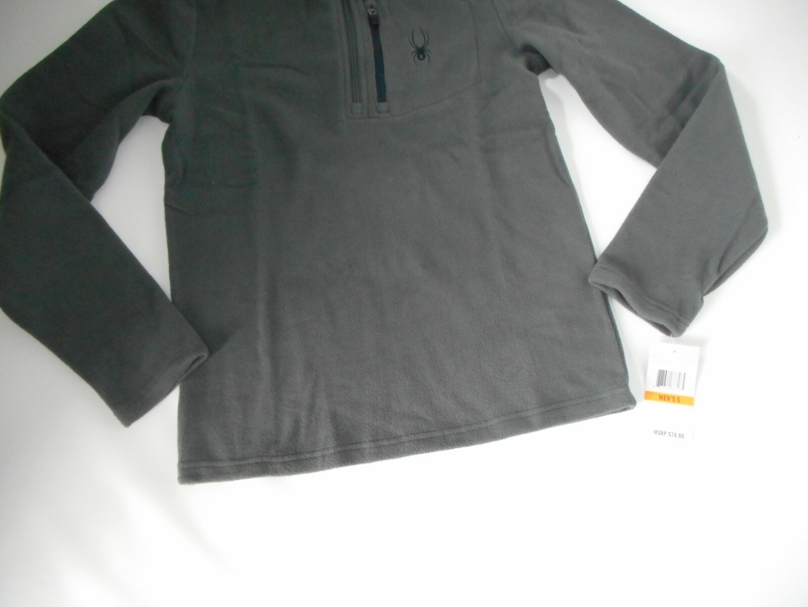 SPYDER Polar Gray TRANSPORT Mid Layer FLEECE 1/4 Zip SHIRT Mens Size SMALL NEW gallery