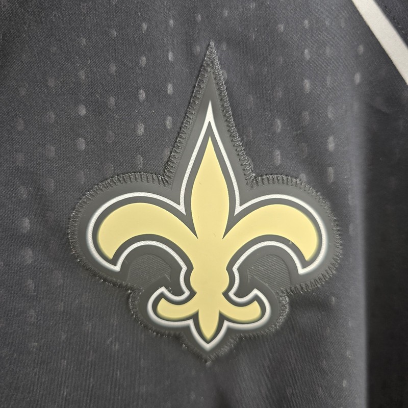 Nike New Orleans Saints Pullover Mens Large Black Alpha Fly Rush Jacket 1/2 Zip gallery