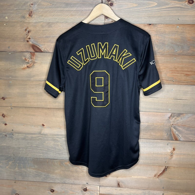 Box Lunch Naruto Shippuden Hidden Leaf Baseball Jersey Uzumaki Ramen Men's Sz S gallery