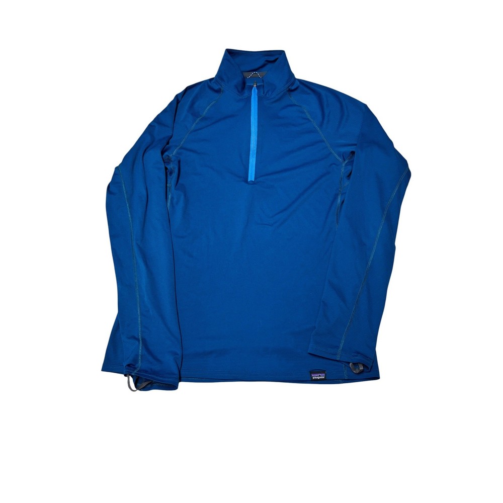 Patagonia Capilene Lightweight 1/4 Zip Baselayer Blue Mens S 45570 SP17