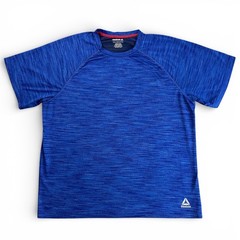 Reebok Mens 2XL Blue Performance T Shirt Athletic Mesh Training Workout Tee