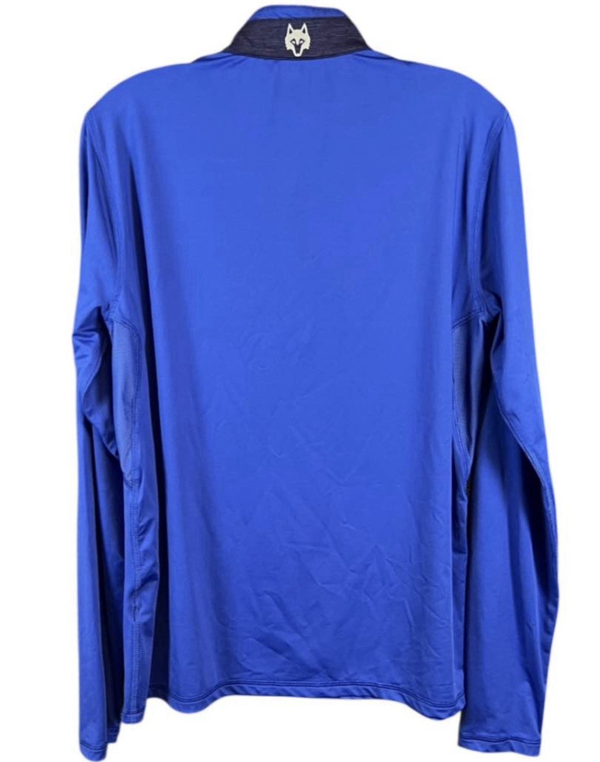 Greyson Men's M Blue/Yellow 1/4 Zip Mock Neck Pullover Long Sleeve Golf gallery