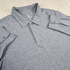 Mack Weldon Polo Shirt Men Large Supima Cotton Stretch Long Sleeve Huckberry