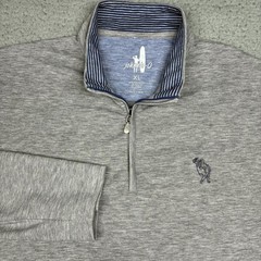 Johnnie-O Randall Quarter Zip Pullover Men’s XL Gray Performance Golf Sweater