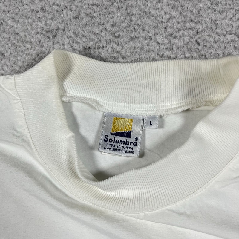 Solumbra Shirt L White Long Sleeve Sun Protection UPF USA Fishing Hiking Outdoor gallery