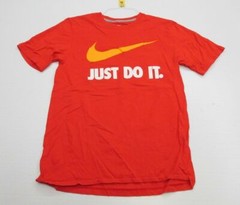 NIKE Men’s Size S Athletic 100% Cotton JUST DO IT Short Sleeve Red Shirt