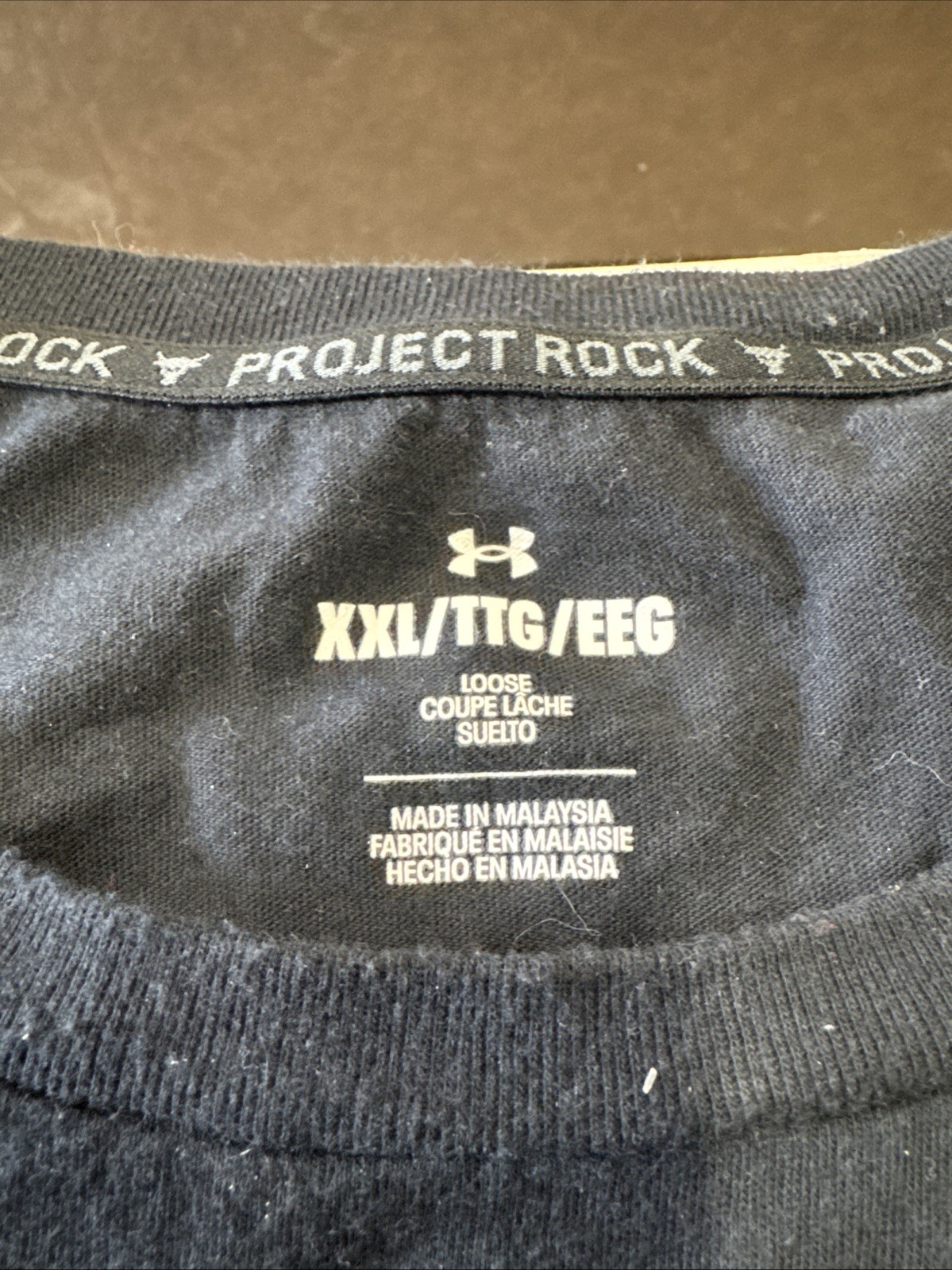 Under Armour Project Rock Long Sleeve Black T-shirt Brahama Bull Logo Mens 2XL gallery