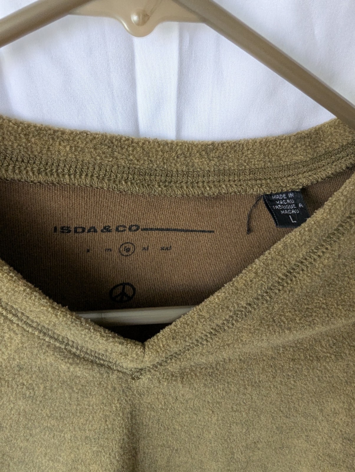 Men's ISDA & CO Fleece & Knit Long Sleeve Shirt Elbow Patches Quiet Luxury L gallery