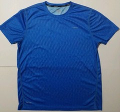 HIND HYDRA RUNNING MEN’S BLUE MOISTURE WICKING ATHLETIC S/S SHIRT SIZE LARGE