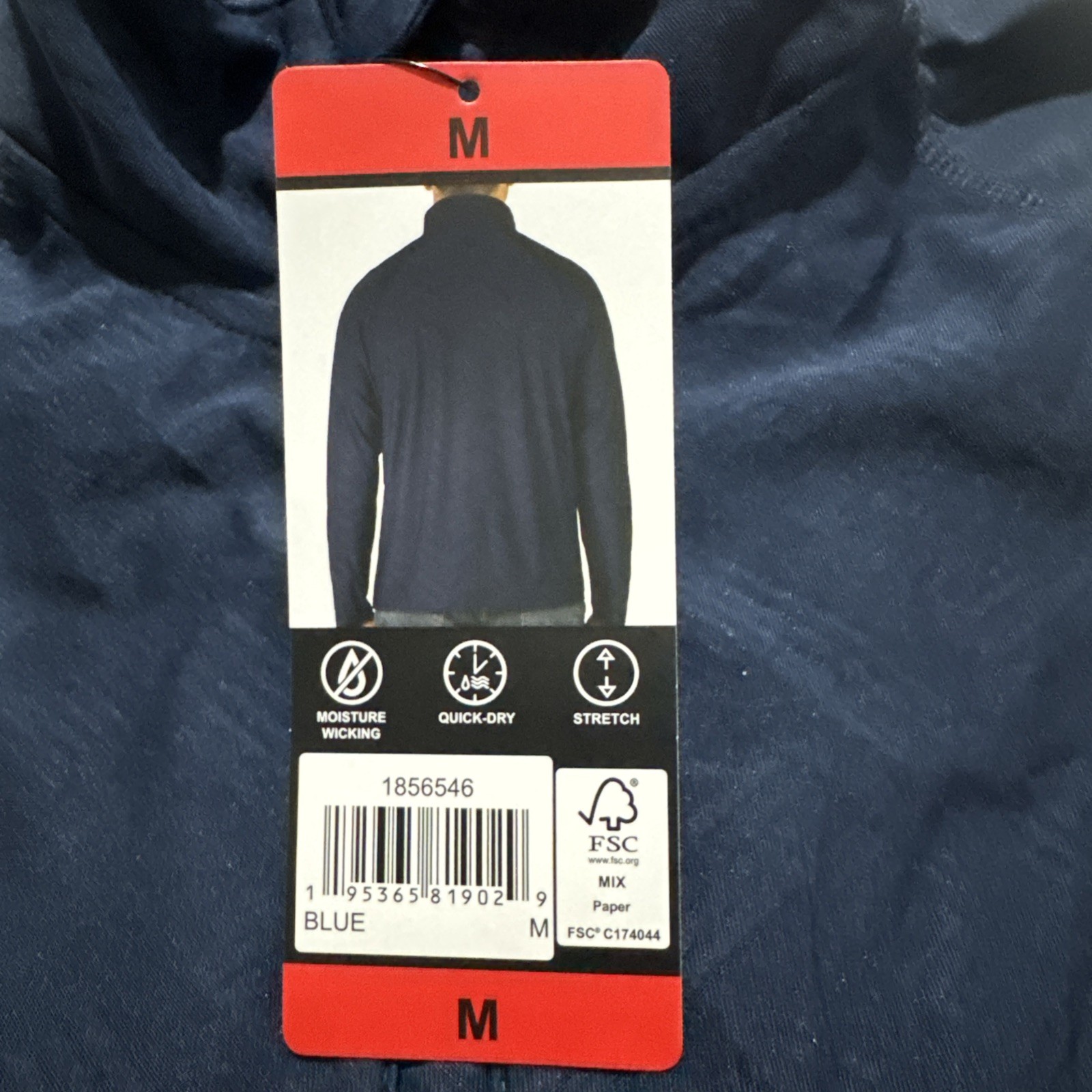 Gerry Men's Active Quarter Zip Full Sleeve Shirt, Blue, M gallery