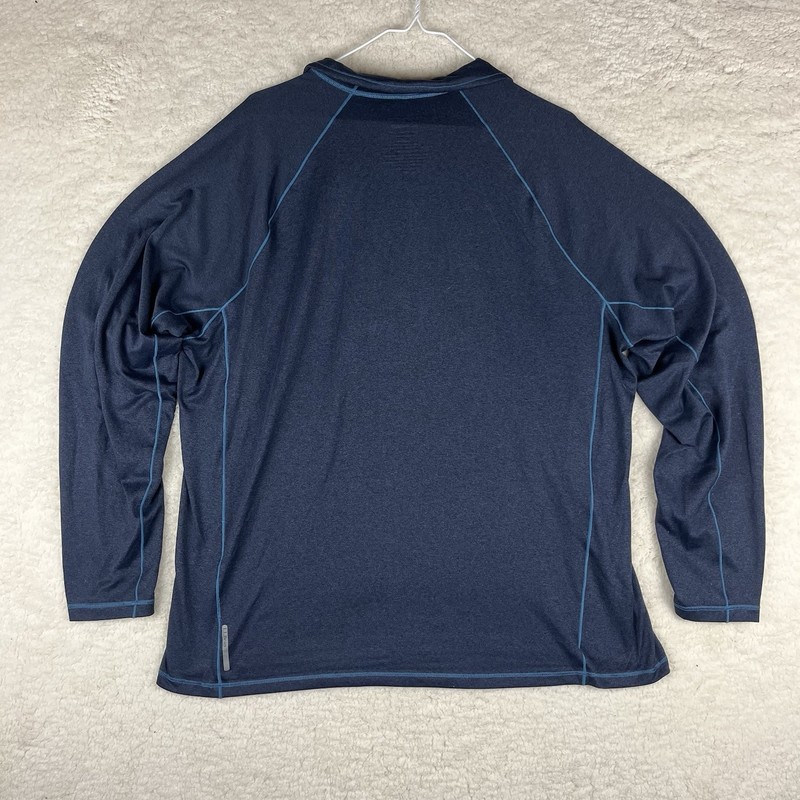 LL Bean Top Mens XL Quick Dry Trail Tee 1/4 Zip Long Sleeve Pocket T-shirt gallery