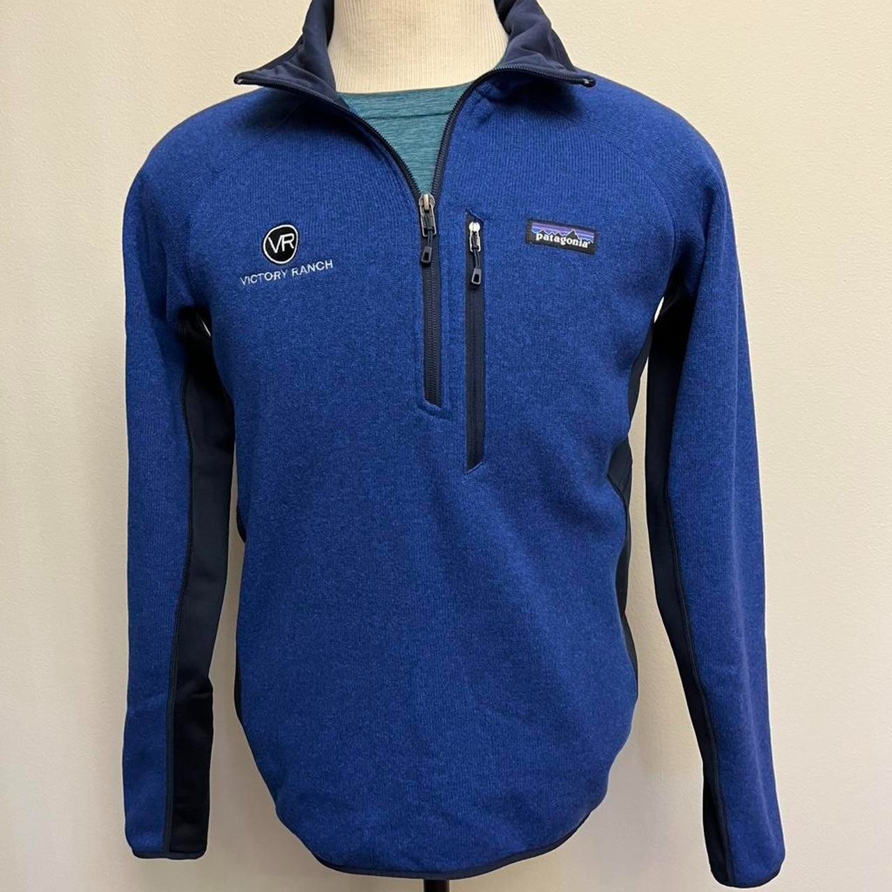 Patagonia Bundle 2 Set Med. Blue Quarter Zip Sweat Shirt and Sm. Green T-shirt gallery