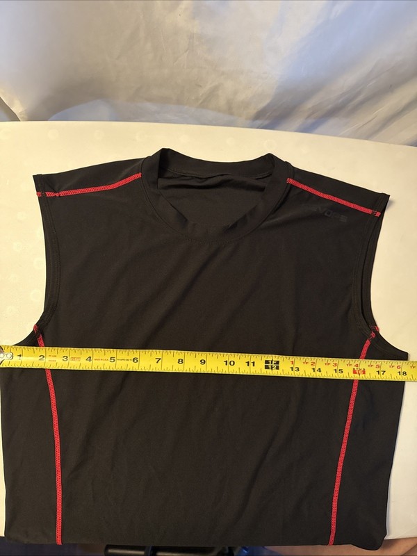Devops Men's Pair Of Two Sleeveless Compression Shirt Red And Black Size L gallery