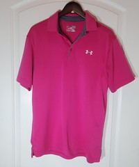 Under Armour Men’s M Neon Pink Polo The Performance Polo