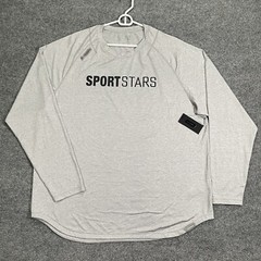 Legends Shirt Mens XXXL Gray Enzo Long Sleeve Peformance Stretch Gym Run
