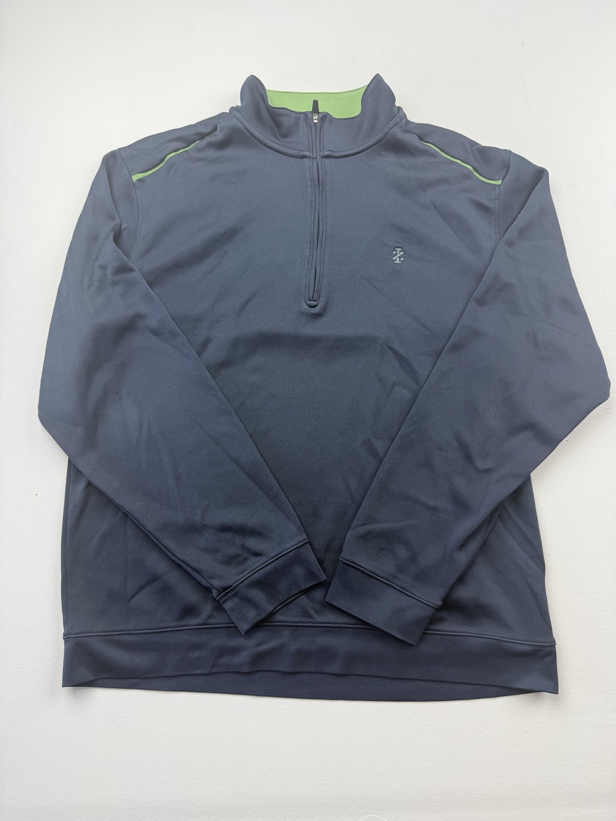 IZOD PerformX Pullover Mens Large Blue Quarter Zip Mock Neck Performance Top gallery