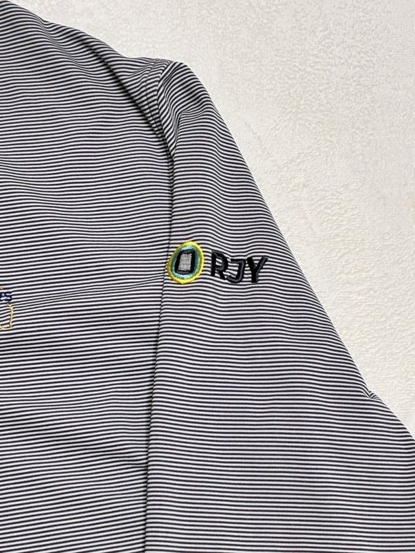 Peter Millar 1/4 Zip Performance Pullover The Players 2023 Gray White Striped gallery