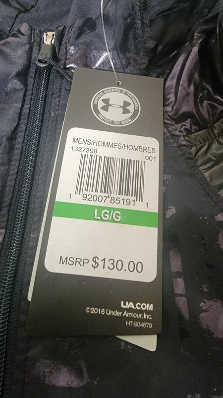 Under Armour Perpetual Windbreaker Training Running Jacket Sz L NEW 1327398 001 gallery