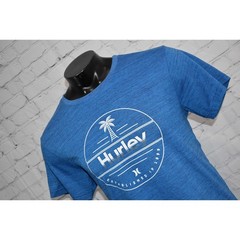 Hurley Shirt Gym Mens Size Large Polyester Tropical Hawaiian Style Palm Tree