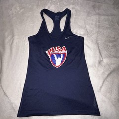Nike USA Weightlifting Men’s /woman’s Blue XS Dri-Fit Athletic Training Shirt