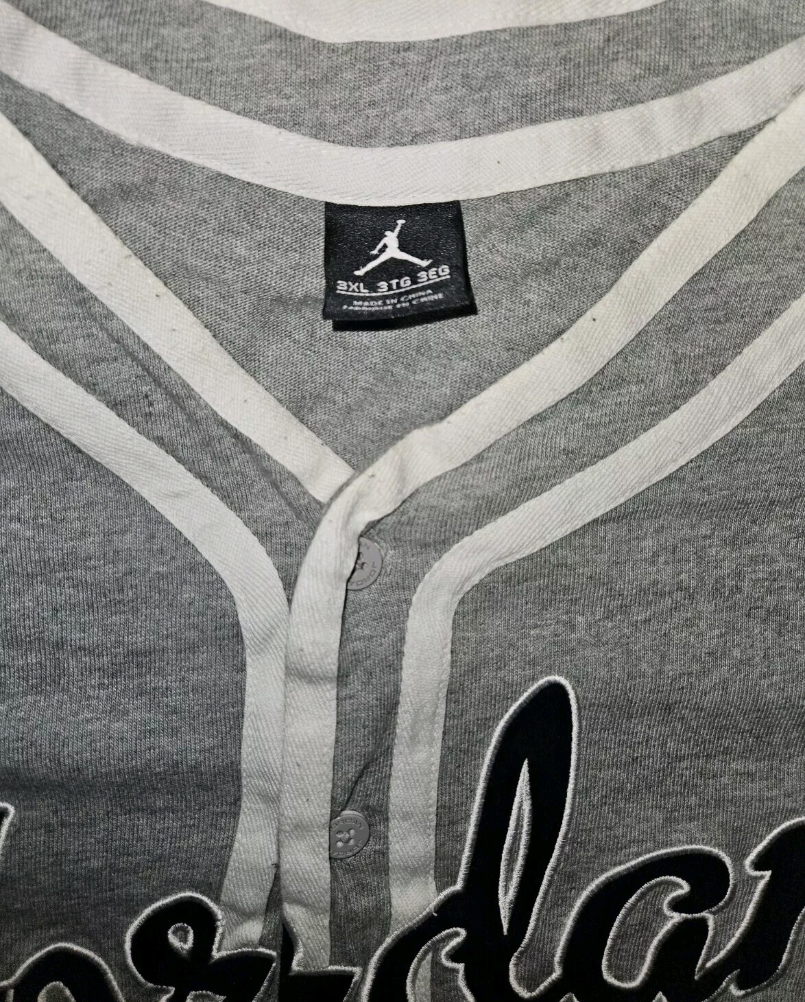Air Jordan Barons Embroidered Button Up Baseball Jersey #45 Retro 11 XI 3XL gallery