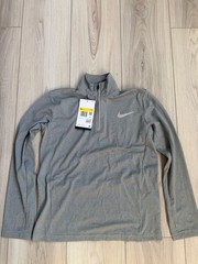Nike Boys Dri-FIT Therma-Sphere Element 1/2-Zip Running Top Grey