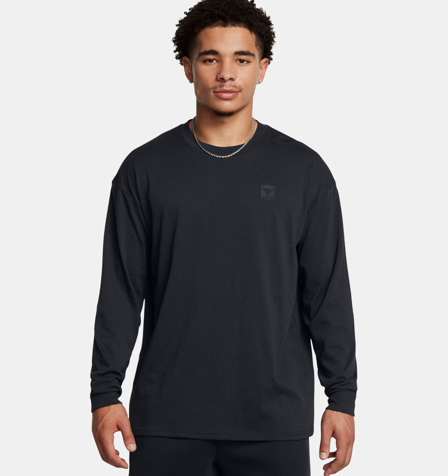 Under Armour Project Rock Cuffed Long Sleeve Shirt Men's Large Black 1386873 NWT gallery