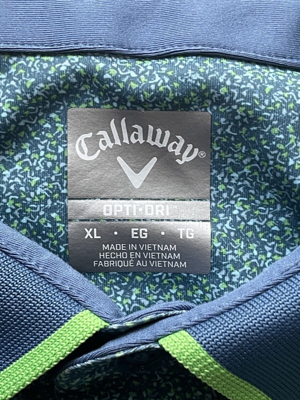 Callaway Men's Opti Dri Short Sleeve Golf Polo Shirt Dot Athletic Training Tee gallery