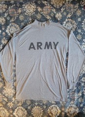 US Army Fitness Uniform Long Sleeve Shirt Medium Gray PTU